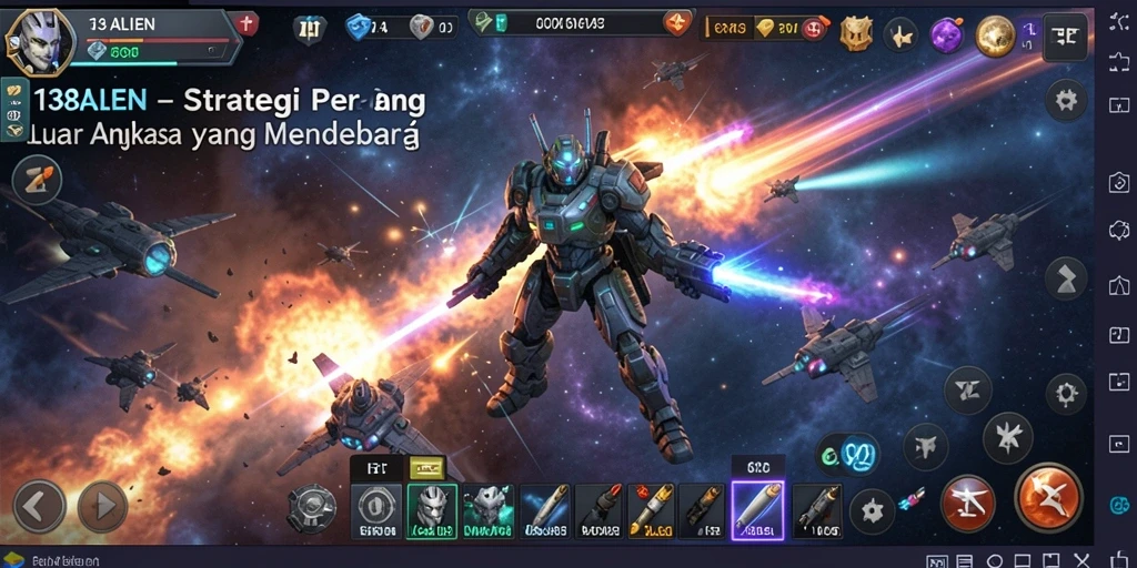 Tampilan gameplay strategis yang intens di 138ALIEN.