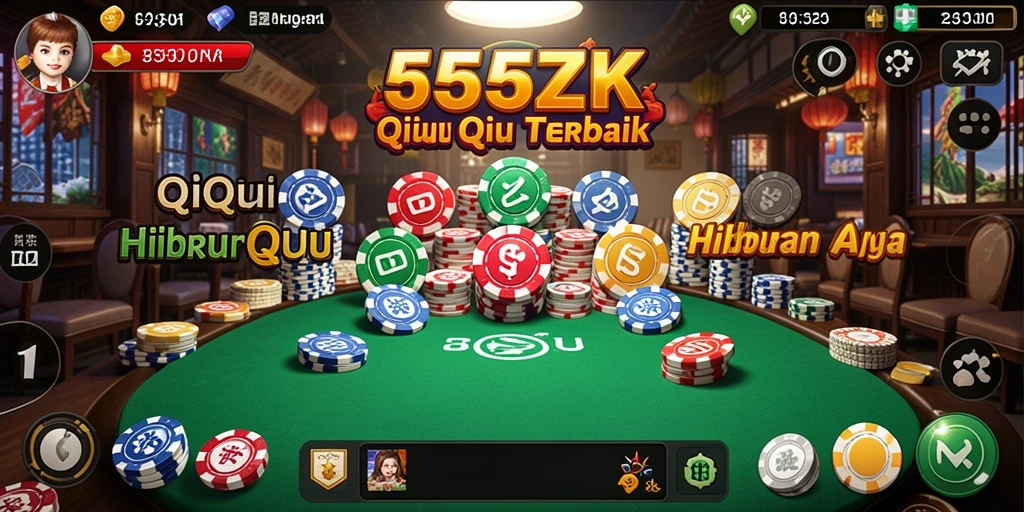 Tampilan gameplay QiuQiu yang seru dan mendebarkan.