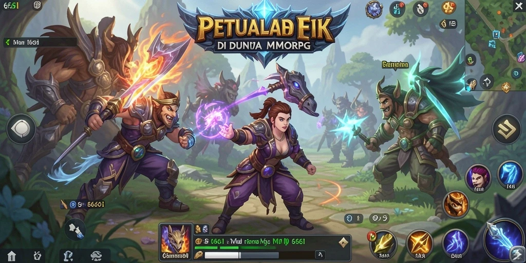 Screenshot 666I menampilkan pertarungan epik dalam gameplay MMORPG.