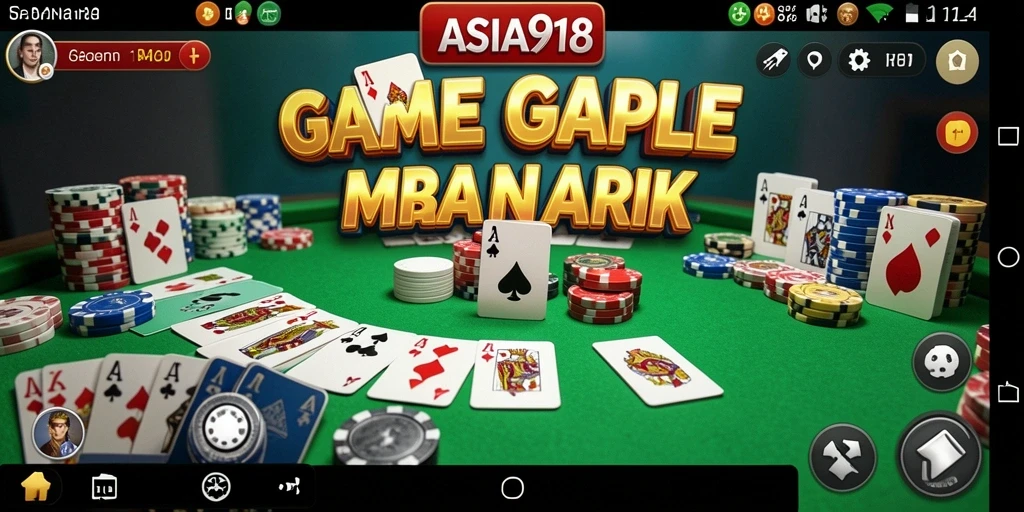 Tampilan gameplay ASIA918 yang seru dan interaktif dalam permainan Gaple.