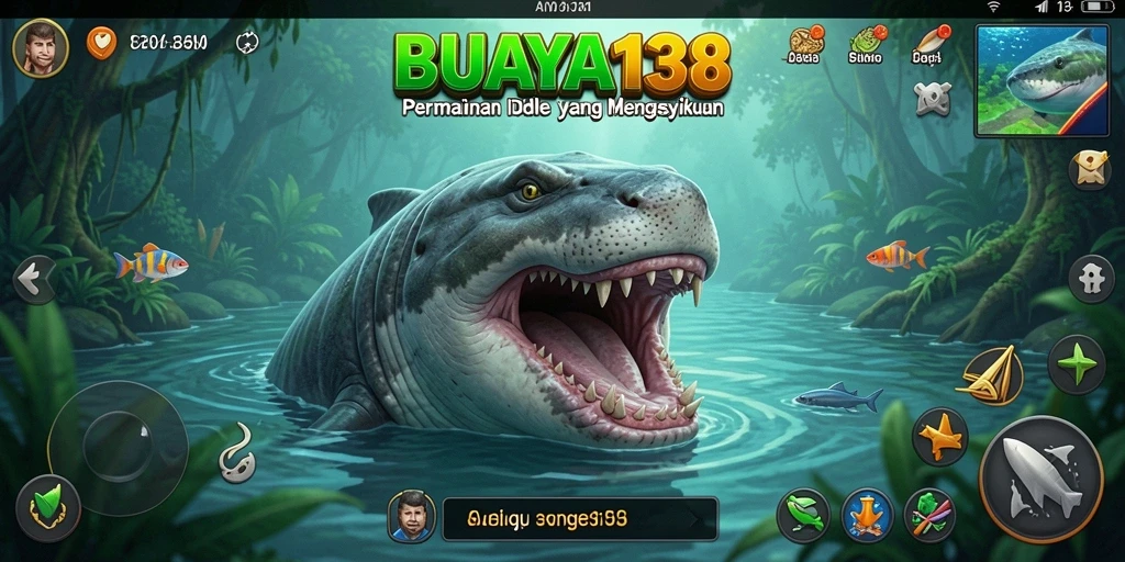 Screenshot utama BUAYA138 menampilkan gameplay Idle yang seru dan interaktif.