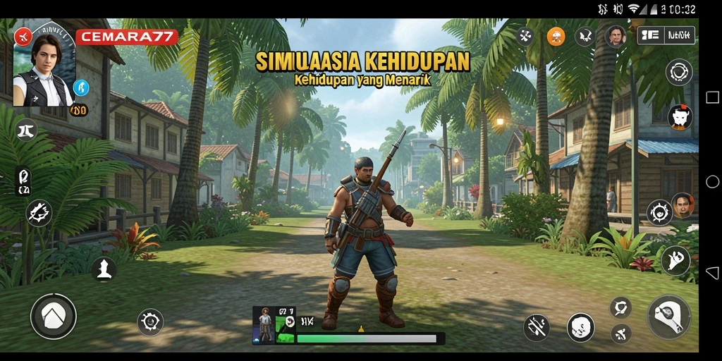Tampilan gameplay CEMARA77 menampilkan karakter dan lingkungan yang mempesona.