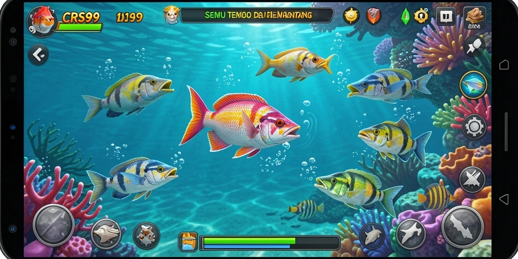 Tangkapan ikan yang spektakuler dalam gameplay CRS99.