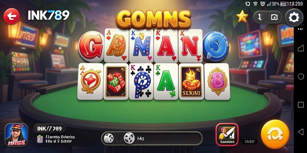 Tampilan gameplay seru dari INK789 yang menampilkan keseruan permainan Domino.