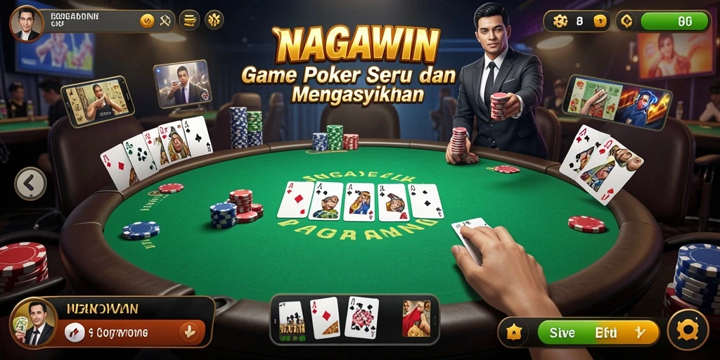Tampilan utama gameplay NAGAWIN yang menarik dan interaktif.