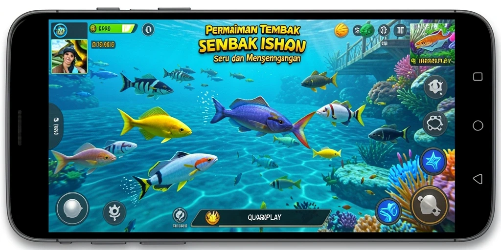 Tampilan menarik dalam game Tembak Ikan QUARKPLAY.