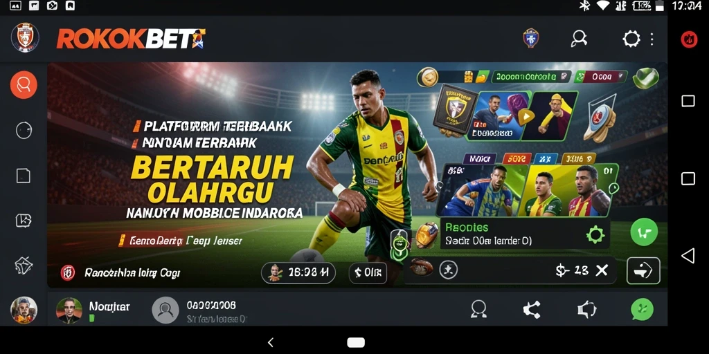 Tampilan antarmuka ROKOKBET saat memasang taruhan olahraga.