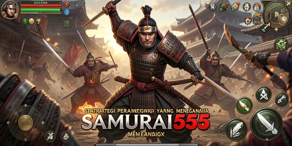 Tampilan gameplay yang menegangkan dari SAMURAI555, strategi dan pertempuran mendebarkan.
