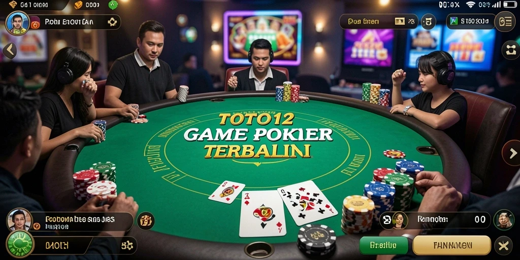 TOTO12 menampilkan gameplay Poker yang seru dan interaktif.