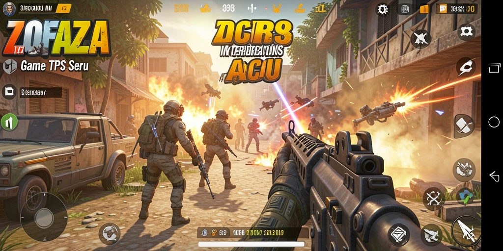 Gameplay ZOFAZA yang seru dalam aksi TPS.